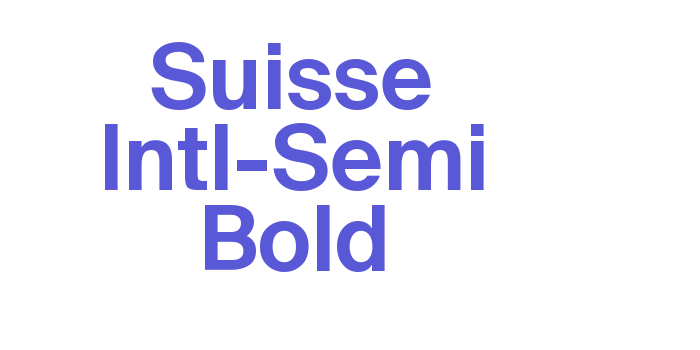 Suisse Intl-Semi Bold Font Download