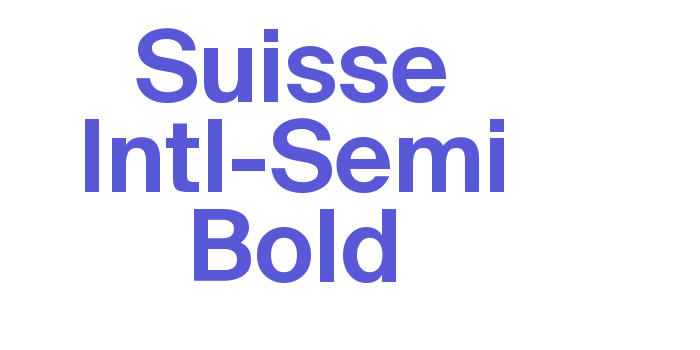 Suisse Intl-Semi Bold Font