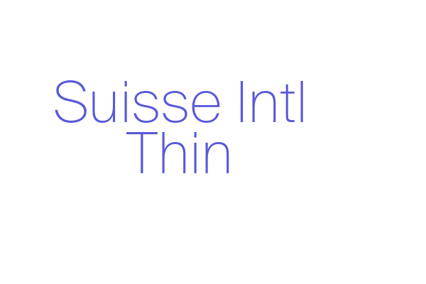 Suisse Intl Thin Font