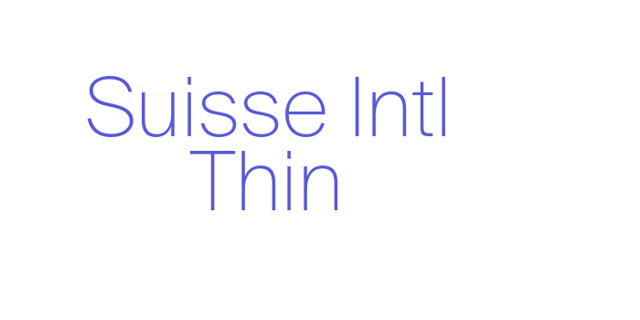 Suisse Intl Thin Font Download