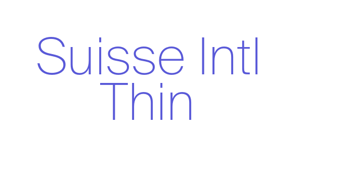 Suisse Intl Thin Font