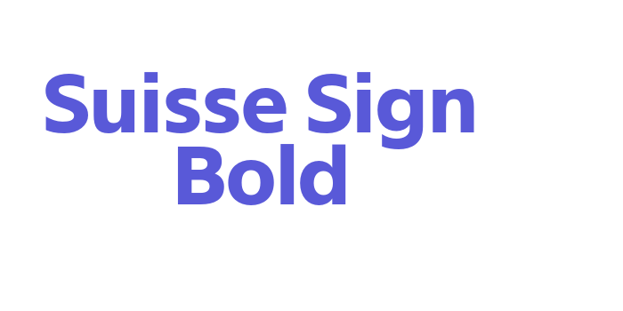 Suisse Sign Bold Font Download