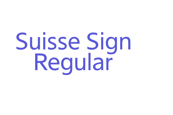 Suisse Sign Regular Font