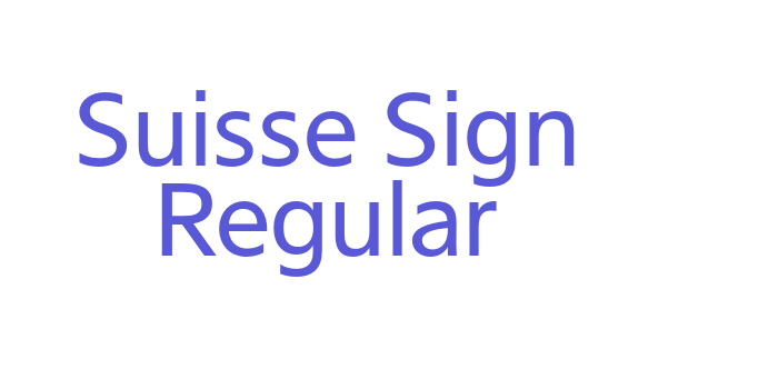 Suisse Sign Regular Font Download