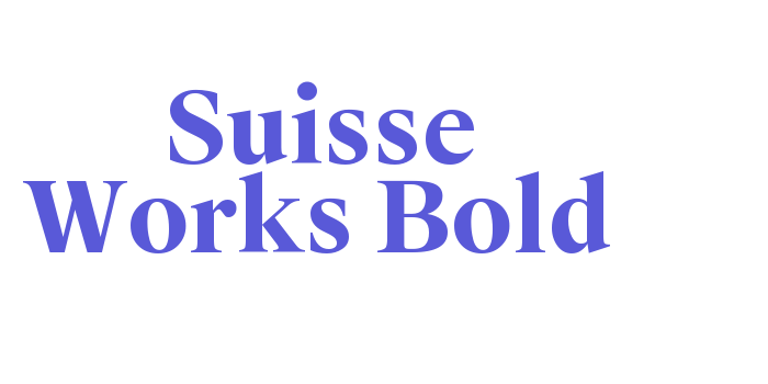 Suisse Works Bold Font Download