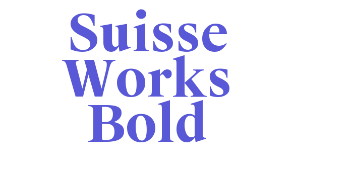 Suisse Works Bold Font