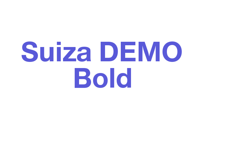 Suiza DEMO Bold Font