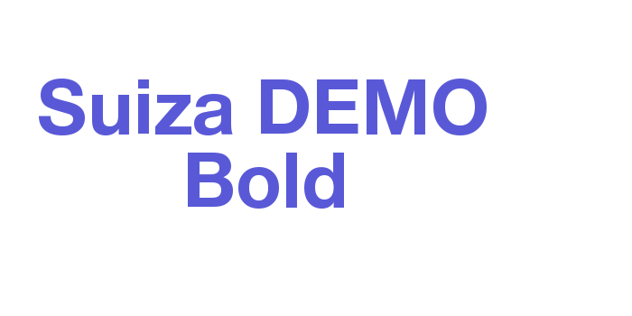 Suiza DEMO Bold Font Download