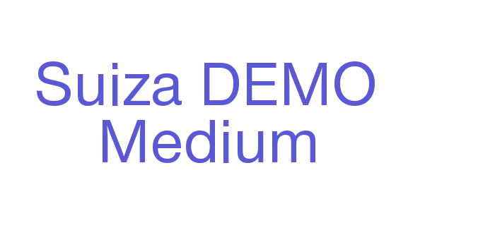 Suiza DEMO Medium Font Download