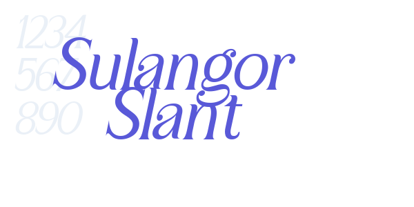 Sulangor Slant font