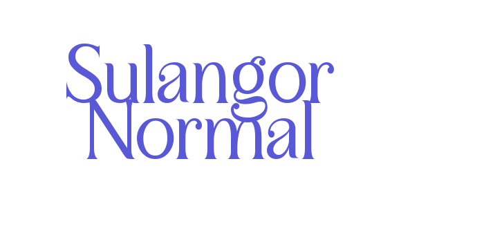 Sulangor Normal Font Download