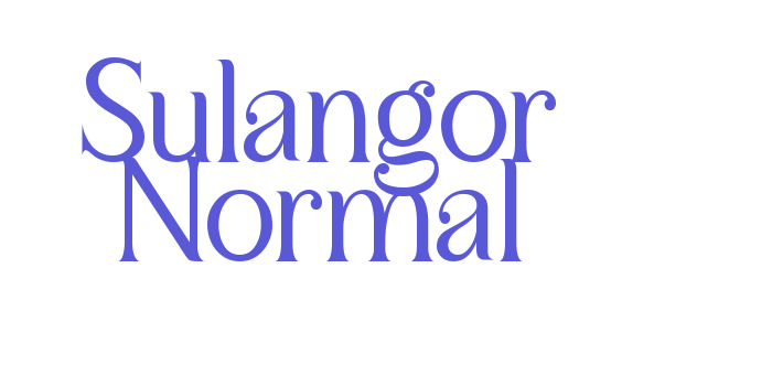 Sulangor Normal Font