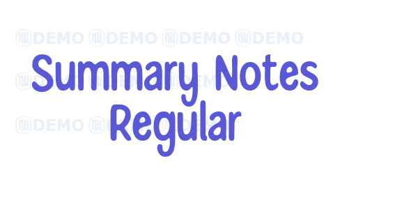 Summary Notes Regular font