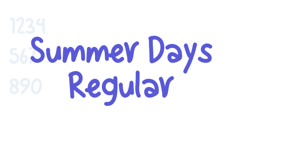 Summer Days Regular font free