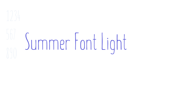 Summer Font Light font