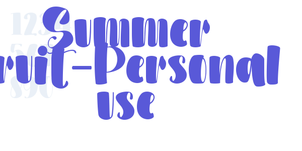 Summer Fruit-Personal use font free