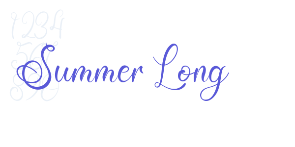 Summer Long font free