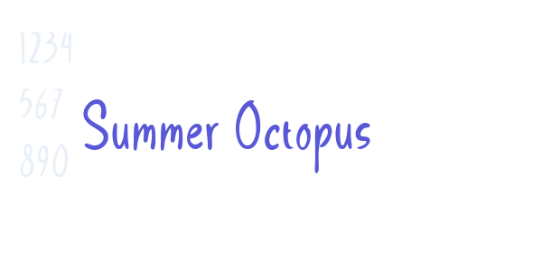 Summer Octopus font free