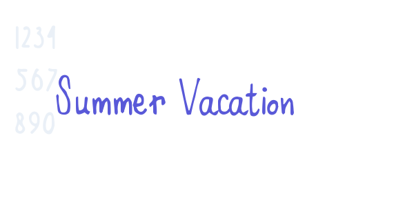 Summer Vacation font free