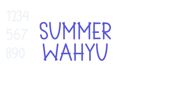 Summer Wahyu font free