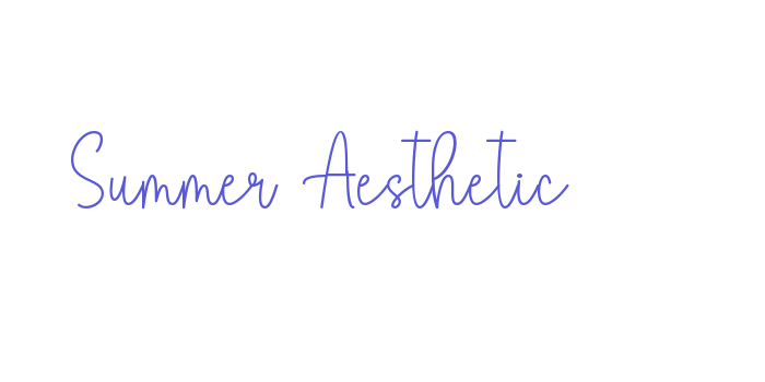 Summer Aesthetic Font Download