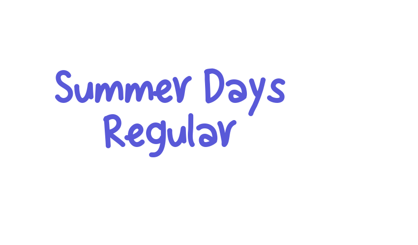 Summer Days Regular Font