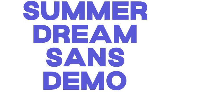 Summer Dream Sans Demo Font Download