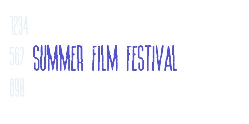 Summer Film Festival-font-download