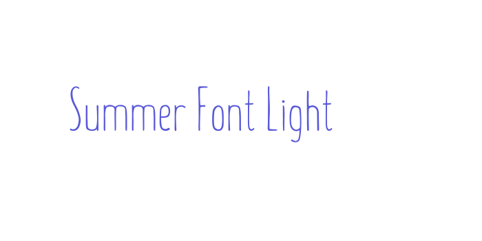 Summer Font Light Font Download