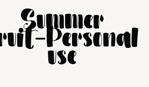 Summer Fruit-Personal use Font