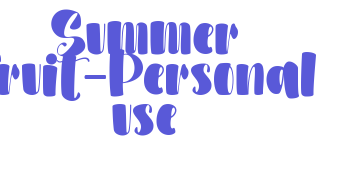 Summer Fruit-Personal use Font Download