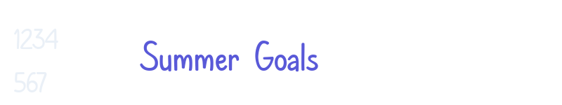 Summer Goals-related font