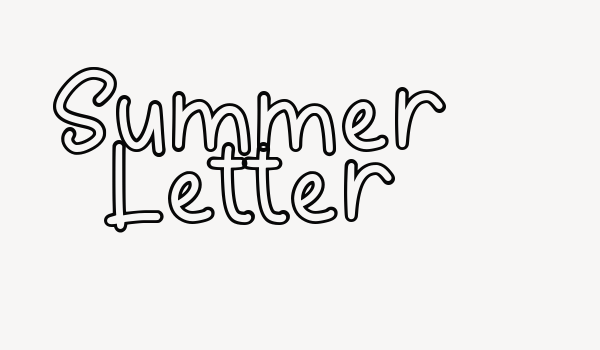 Summer Letter Font