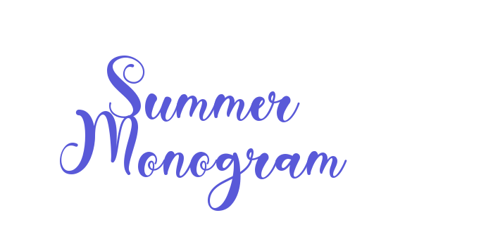 Summer Monogram Font Download