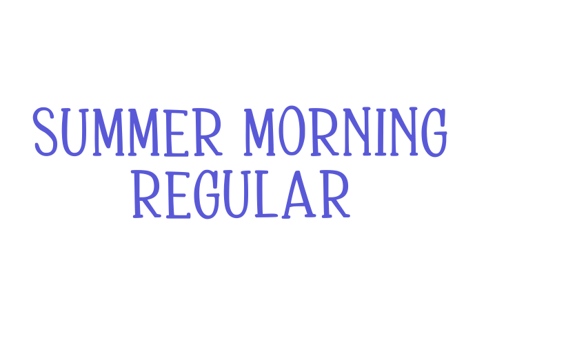 Summer Morning Regular Font Download