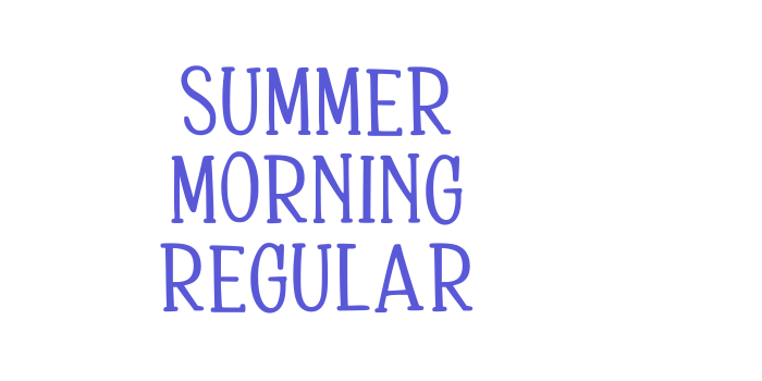 Summer Morning Regular Font Download