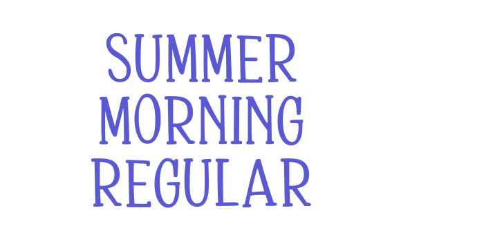 Summer Morning Regular Font