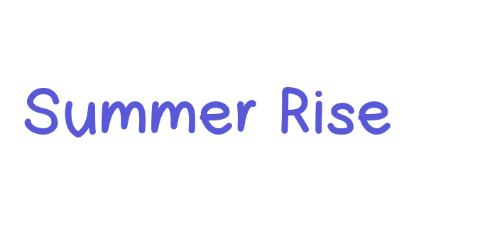 Summer Rise Font Download