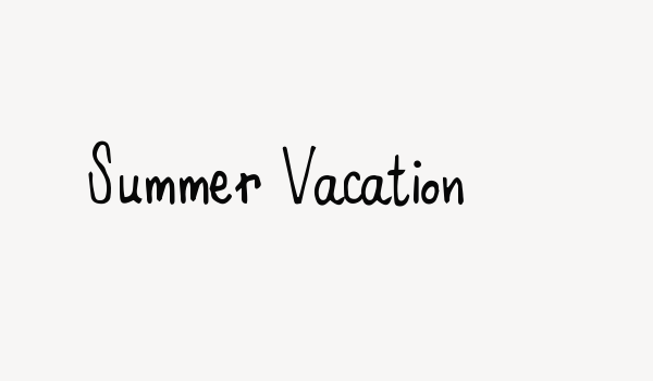 Summer Vacation Font