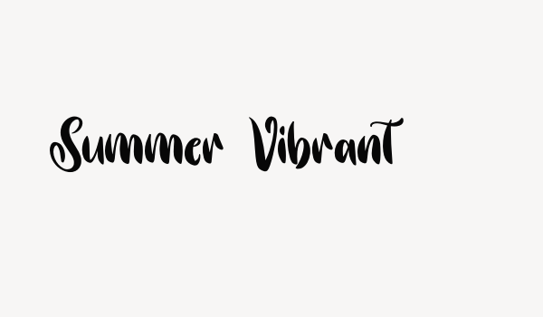 Summer Vibrant Font