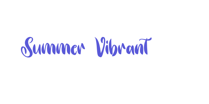 Summer Vibrant Font Download