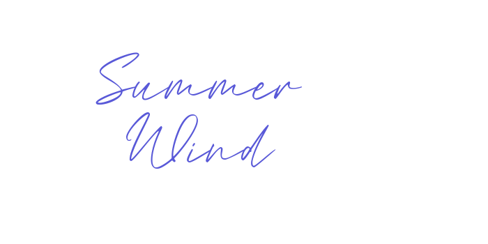 Summer Wind Font