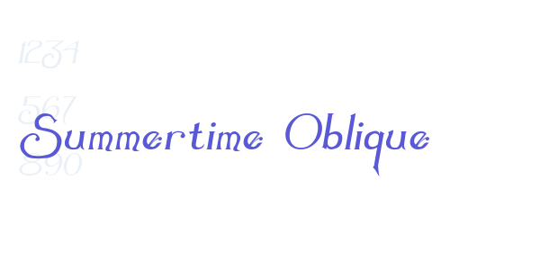 Summertime Oblique font free