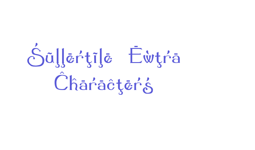 Summertime Extra Characters Font