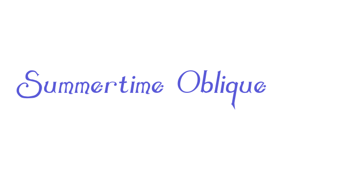 Summertime Oblique Font Download