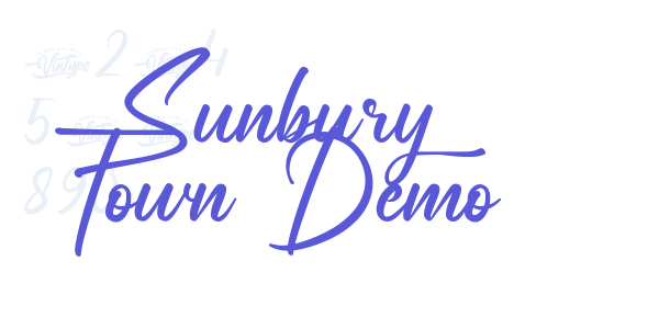 Sunbury Town Demo font free