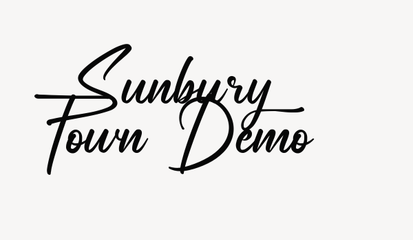 Sunbury Town Demo Font