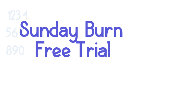 Sunday Burn Free Trial font free