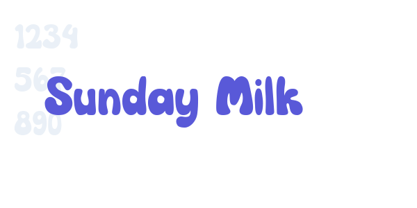 Sunday Milk font free