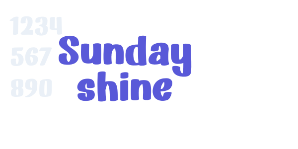 Sunday shine font free